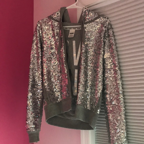 Vs Pink Sequin Hoodie Fashion Show 23 